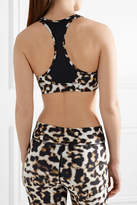 Thumbnail for your product : The Upside Chrissy Mesh-trimmed Leopard-print Stretch Sports Bra - Leopard print