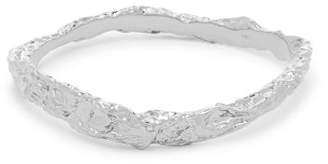 Chloé Anouck Crinkle-effect Brass Bracelet - Womens - Silver
