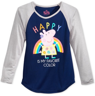 Nickelodeon Nickelodeon's Peppa Pig Graphic Raglan T-Shirt, Toddler & Little Girls (2T-6X)