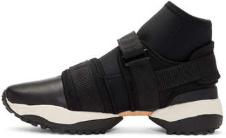 Y's Ys Black Neo Plain High-Top Sneakers