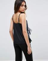 Thumbnail for your product : ASOS Cami Top in Mesh with Ruffle