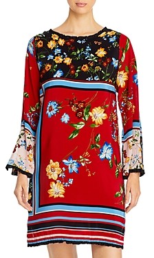 Johnny Was Aphra Cotton Mixed Print Dress