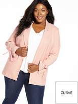 Thumbnail for your product : V By Very Curve Bow Sleeve Longline Blazer