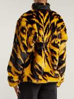 Thumbnail for your product : Aries Tiger Print Faux Fur Top - Womens - Black Multi