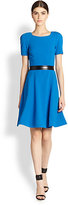 Thumbnail for your product : Jason Wu Belted Ponte Flounce Dress