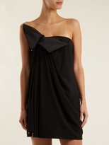 Thumbnail for your product : Saint Laurent Bow-embellished Strapless Crepe Dress - Black