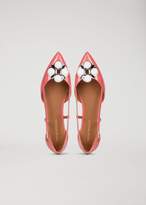 Thumbnail for your product : Emporio Armani Patent Leather Ballet Flats With Jewel Applique