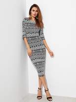 Thumbnail for your product : Shein Tribal Print Form Fitting Dress