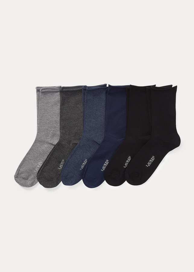 Ralph Lauren RollTop Sock 6Pack ShopStyle
