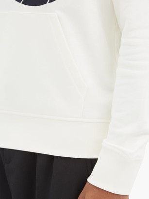 Moncler Logo-applique Cotton-jersey Hooded Sweatshirt - White