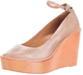 Thumbnail for your product : Isabel Marant Round-Toe Leather Wedges