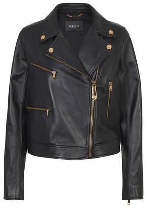 Versace Women's Leather & Faux Leather Jackets | Shop the world's largest  collection of fashion | ShopStyle