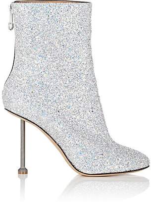 Maison Margiela Women's Metal-Heel Glitter Ankle Boots - Silver