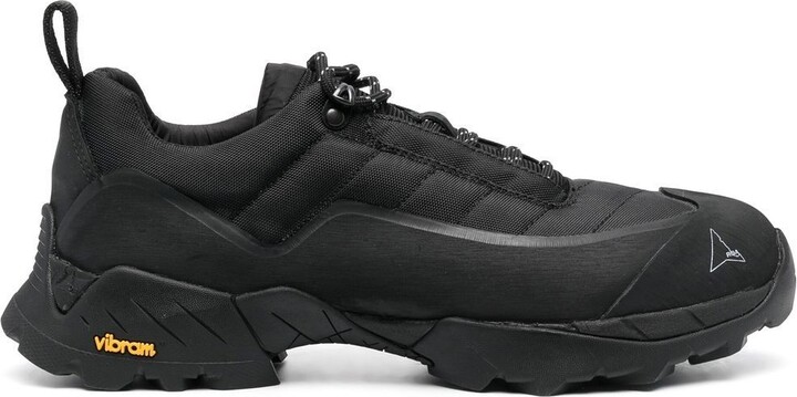 ROA Black Quilted Low Top Sneakers