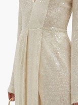 Thumbnail for your product : Galvan St Moritz Sequinned Side-slit Gown - White