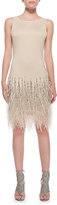 Thumbnail for your product : Haute Hippie Feathers & Embellished Jersey Dress