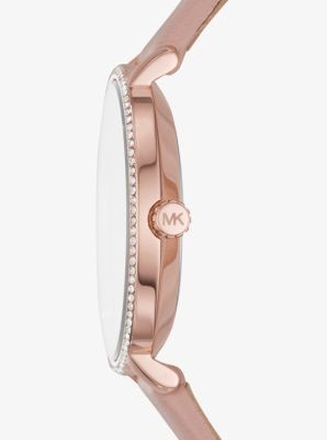 Michael Kors Mini Pyper Rose Gold-Tone Watch and Slider Bracelet Set