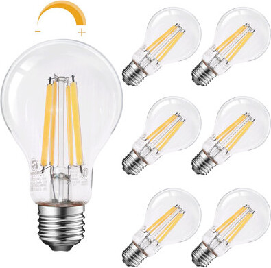 Energetic Lighting A19 LED Edison Light Bulb 12W Equivalent 100W Dimmable 1600lm 2700K Soft White