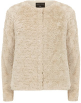 Thumbnail for your product : Dorothy Perkins Cream short zip faux fur jacket