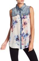 Thumbnail for your product : Papillon Collared Print Tank Top