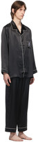 Thumbnail for your product : Mastermind Japan Black Silk Embroidered Pyjama Set