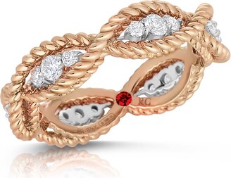 Roberto Coin Barocco 18k Diamond Band Ring, Size 6.5