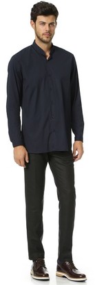The Kooples Stand Collar Stretch Shirt