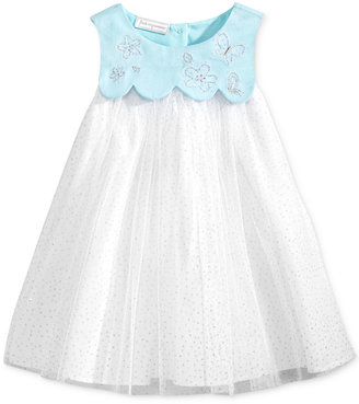 First Impressions Scalloped Glitter-Tulle Dress, Baby Girls (0-24 months), Only at Macy's