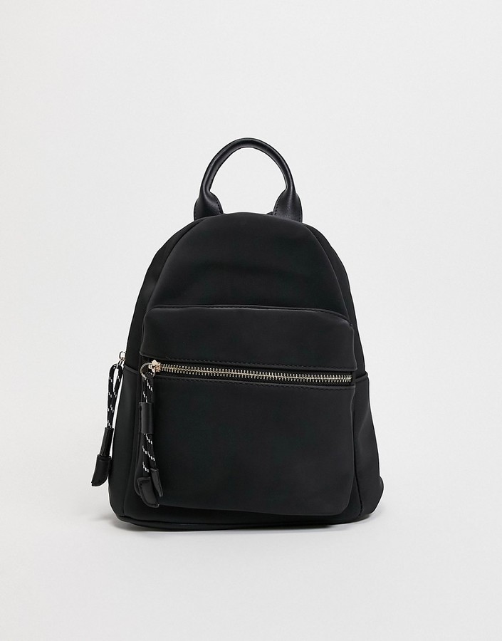 French Connection backpack with bungee pullers in black - ShopStyle
