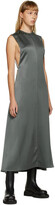 Thumbnail for your product : Peter Do SSENSE Exclusive Grey Half Twill Half Satin Open Back Dress