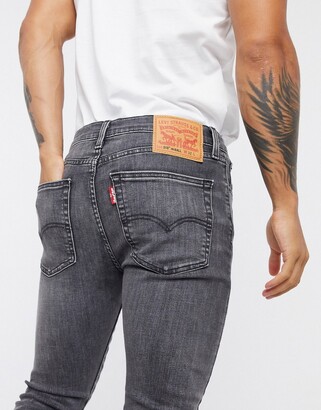 Levi's 519 super skinny Hi-Ball jeans in washed black - ShopStyle