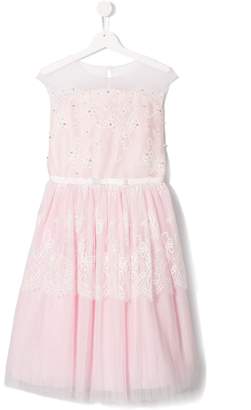 Lesy TEEN floral lace tulle dress
