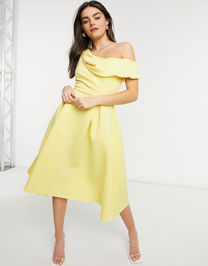 lemon yellow long frocks