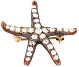 Thumbnail for your product : Jay Strongwater Crystal & Enamel Starfish Brooch