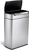 Thumbnail for your product : Simplehuman Brushed Stainless Steel 48 Liter Fingerprint Proof Touch Bar Dual Recycler Trash Can