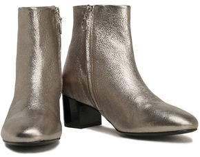 Claudie Pierlot Metallic Textured-Leather Ankle Boots