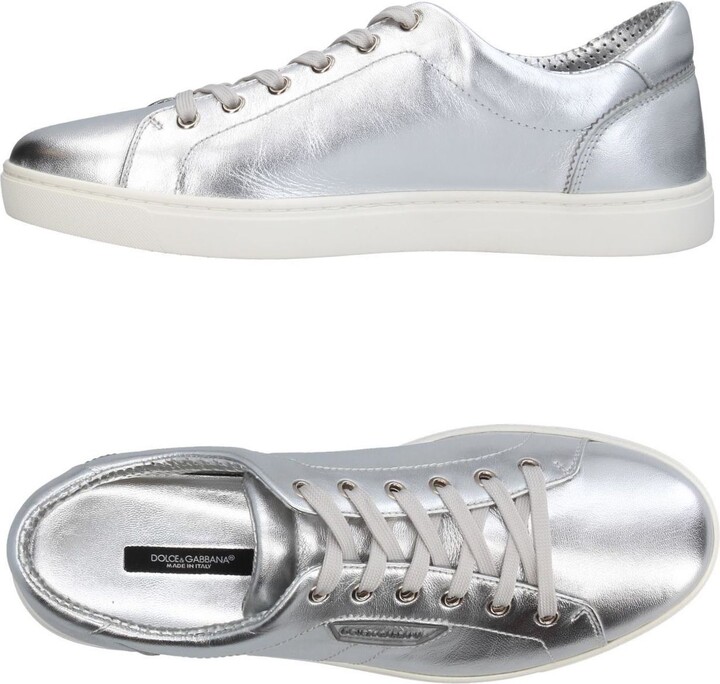 dolce gabbana silver sneakers