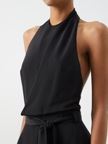 Thumbnail for your product : Raey Halterneck Draped-front Wraparound Silk Dress