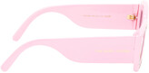 Thumbnail for your product : Marc Jacobs Pink 'The Logo' Rectangular Sunglasses