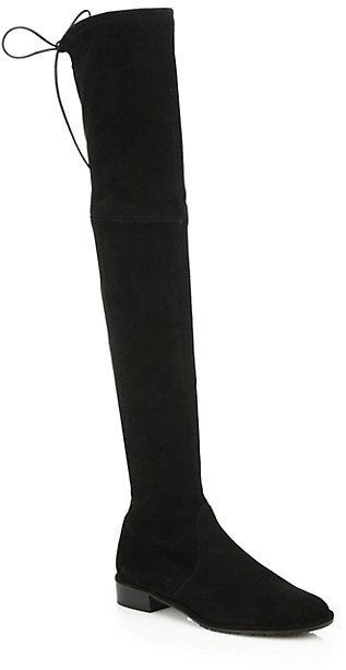 white suede thigh high boots