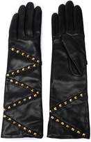 Thumbnail for your product : Agnelle Studded Leather Gloves
