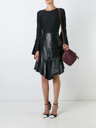 Givenchy leather peplum skirt