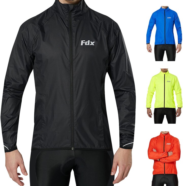 FDX Mens Waterproof Cycling Jacket Breathable Lightweight  Hiking Running Coat 
