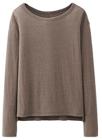 Thumbnail for your product : Uniqlo WOMEN Boat Neck Boxy Long Sleeve T-Shirt