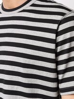 Thumbnail for your product : Junya Watanabe short-sleeved striped side-slit T-shirt