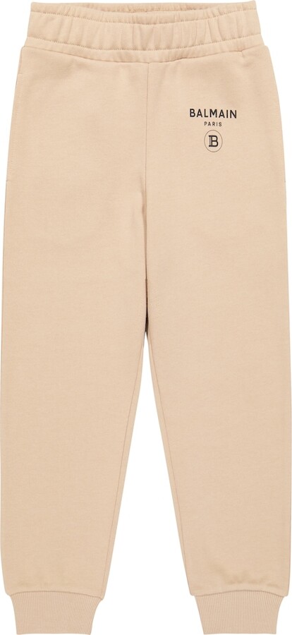 Balmain Kids Logo cotton sweatpants