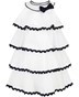 Kate Mack Biscotti White & Navy Ricrac Dress