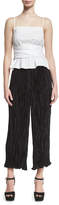 Thumbnail for your product : Crescent Pleated Flare Cropped Pants, Black