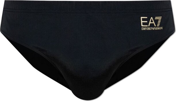 EA7 Emporio Armani Logo Printed Swim Briefs