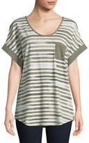 Thumbnail for your product : Jones New York Striped Short-Sleeve Tee